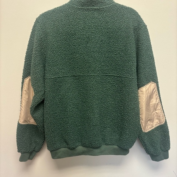 Lands End Half Snap Boucle Fleece Mens Pullover - Picture 4 of 6